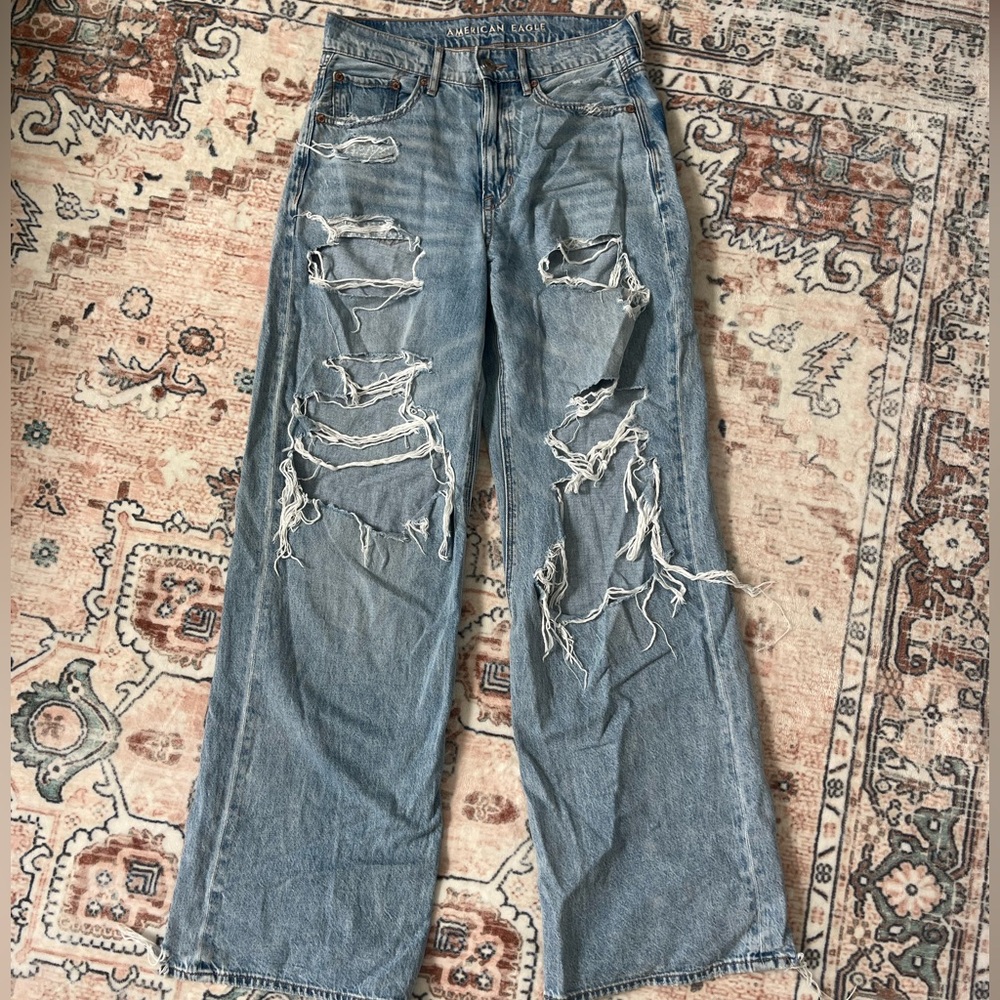 American Eagle wide leg baggy jean